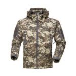 ACU Wholesale Waterproof Windproof outdoor camping fishing climbing 3 in 1 camouflage softshell with hood