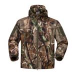 Big leaf Wholesale Waterproof Windproof outdoor camping fishing climbing 3 in 1 camouflage softshell with hood