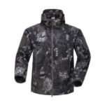 Black python Wholesale Waterproof Windproof outdoor camping fishing climbing 3 in 1 camouflage softshell with hood