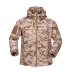 Desert digital Wholesale Waterproof Windproof outdoor camping fishing climbing 3 in 1 camouflage softshell with hood