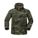 Green CP Wholesale Waterproof Windproof outdoor camping fishing climbing 3 in 1 camouflage softshell with hood