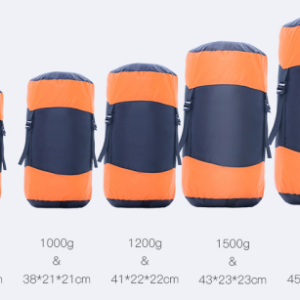 Extended down envelop rectangle sleeping bags