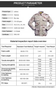 military camouflage uniform bdu details
