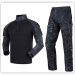 black python tactical military suits
