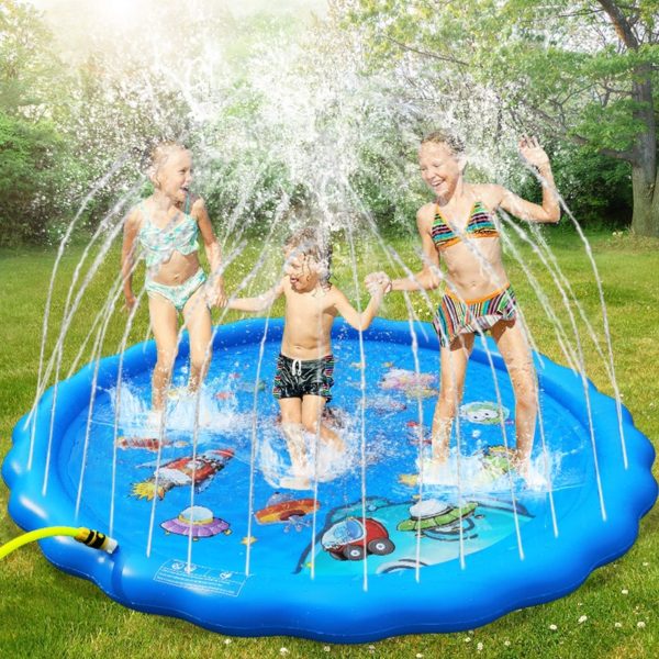 170cm Inflatable Spray Water Cushion Summer Kids Pets Play Water Mat Lawn Games Pad Sprinkler Play