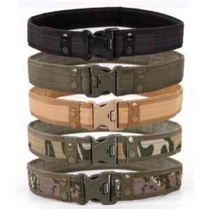 2020 New Army Style Combat Belts Quick Release Tactical Belt Fashion Men Canvas Waistband Outdoor Hunting 9Colors Optional 130cm