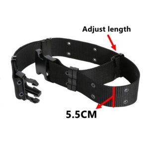 5.5CM Tactical Belt US Army Training Combat Thickening Double Row Hole S Outer Wear Special Forces Military Nylon Waist Belts
