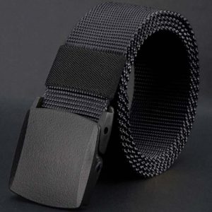 Men’s casual fashion tactical belt alloy automatic buckle youth students belt outdoor sports training
