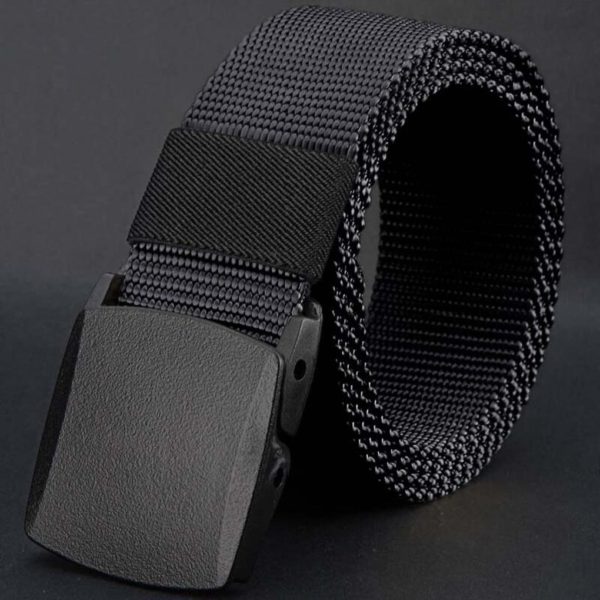 Men S Casual Fashion Tactical Belt Alloy Automatic Buckle Youth Students Belt Outdoor Sports Training 1