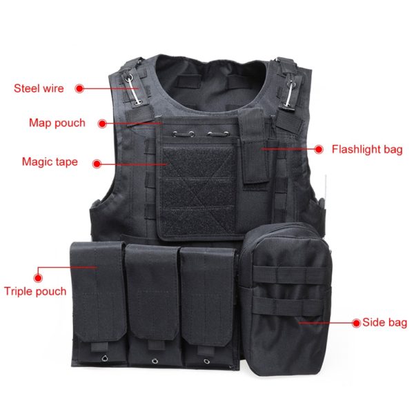 Tactical Vest 7 Colors Mens Military Hunting Vest Field Battle Airsoft Molle Waistcoat Combat Assault Plate 1