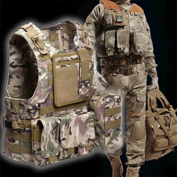 Tactical Vest 7 Colors Mens Military Hunting Vest Field Battle Airsoft Molle Waistcoat Combat Assault Plate 3