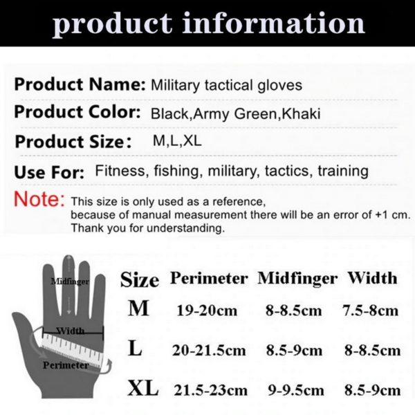 Men High Quality Army Military Tactical Gloves Paintball Hunting Shooting Outdoor Riding Fitness Hiking Full Finger 4